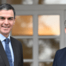 El presidente del Gobierno, Pedro Sánchez, recibe al presidente del Partido Popular, Alberto Núñez Feijóo, en La Moncloa. | Pool Moncloa /Borja Puig de la Bellacasa. La Moncloa, Madrid - 13.3.2025