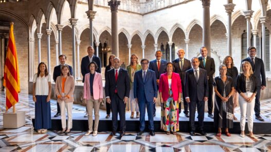 Pleno dels consellers entrantes en el Palau de la Generalitat.